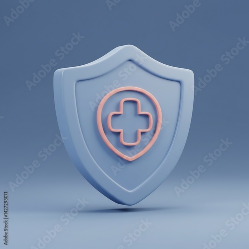 Free Download 3D render of a cartoon shield icon with heart and spheres, ideal graphic element for mental health, support, community, protection, and care. - GFXLoad