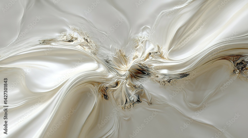 Abstract, flowing fabric design with ornate details. Abstract, flowing fabric design with ornate details.