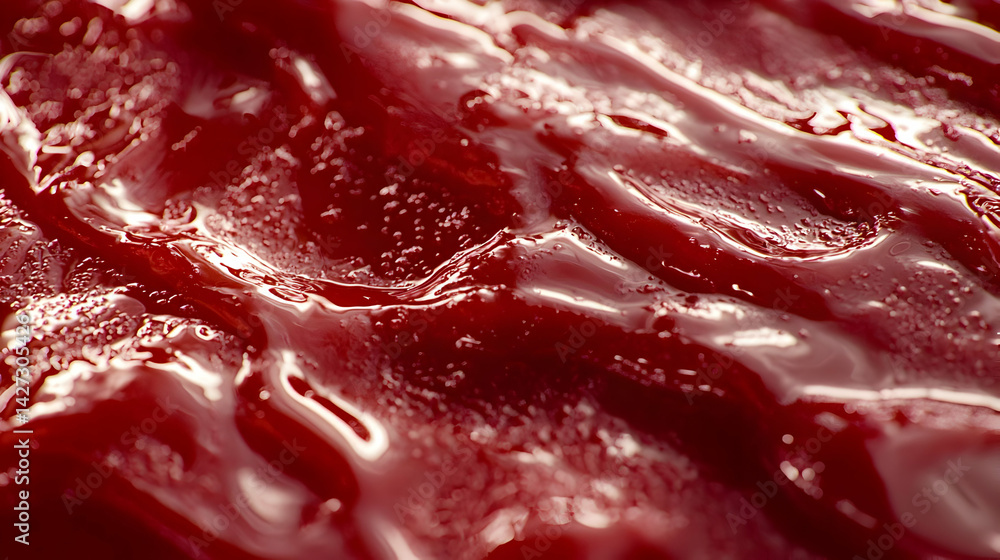 Close Up View Of Red Sauce Texture Close Up View Of Red Sauce Texture