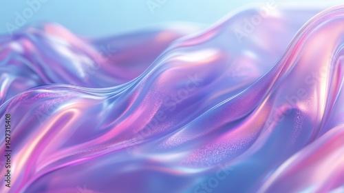 Wallpaper Mural Iridescent waves of purple and blue flow across a textured surface, creating a vibrant, abstract flow Torontodigital.ca