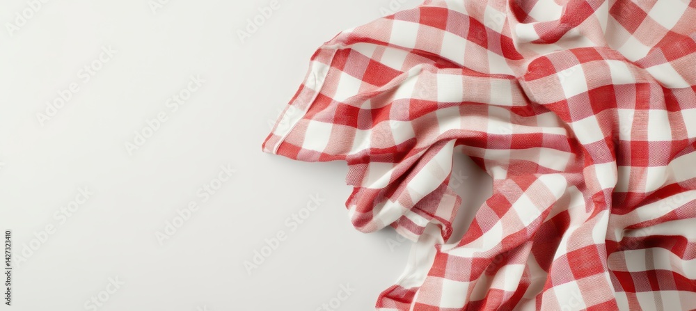 Red and White Checkered Cloth Draped Red and White Checkered Cloth Draped