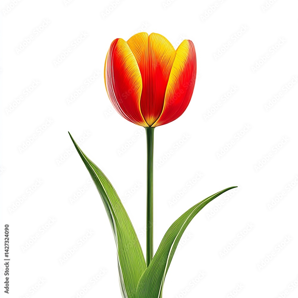 Naklejka premium Blooming tulip in spring