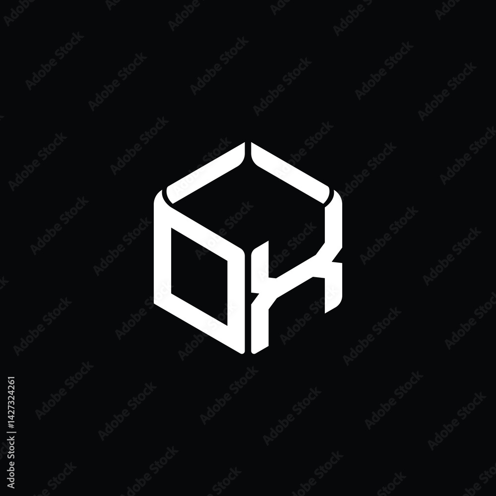 Naklejka premium Modern Geometric Tech Logo Design