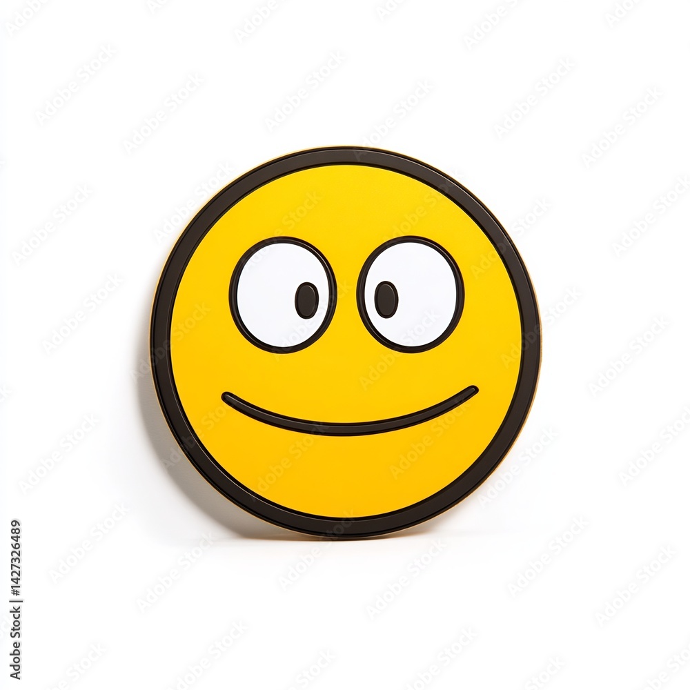 Fototapeta premium Yellow dizzy face emoji