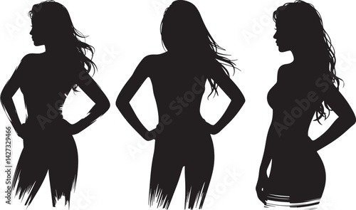 Stylish Fashion Illustration Design Graphic - Modern Art