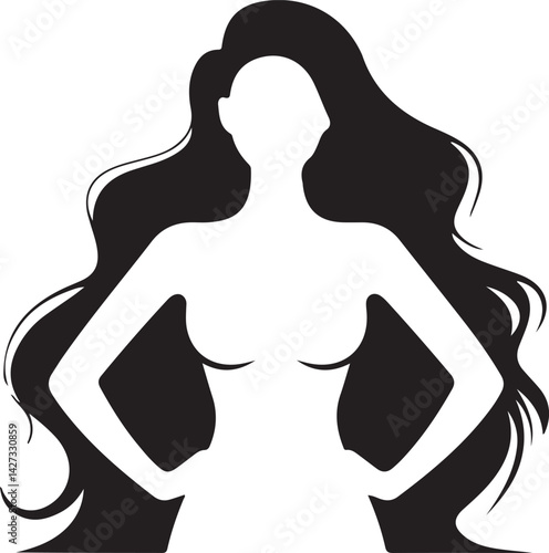 silhouette of a woman in a swimsuit