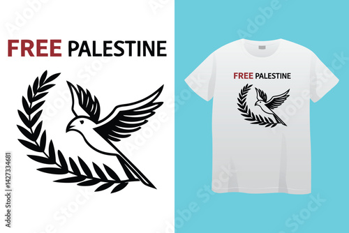 free free Palestine flag t-shirt design vector banner