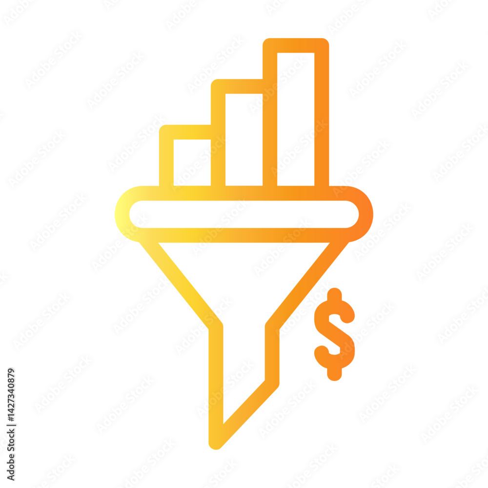 Obraz premium filter Line Gradient Icon