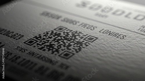 Macro Shot of QR Code on Smart Label
