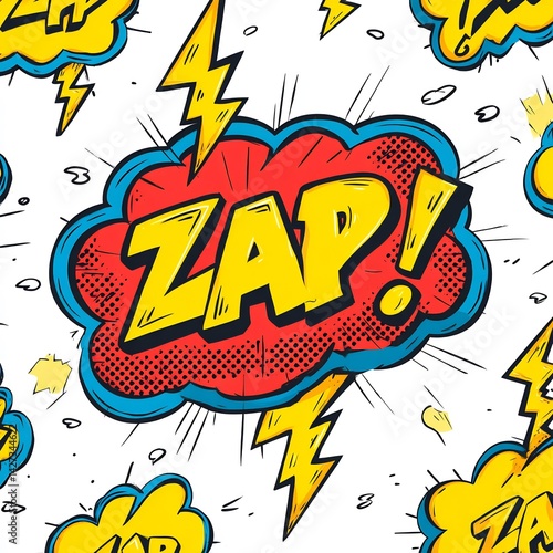 comic style zap lightning effect in bold graphic design