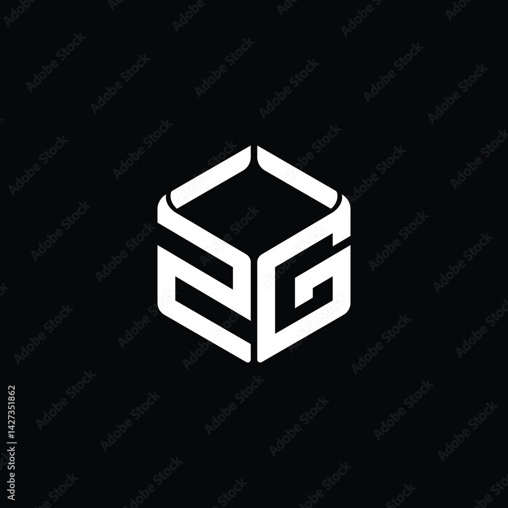 Obraz premium Modern Geometric Tech Logo Design