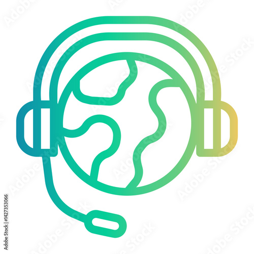 international Line Gradient Icon