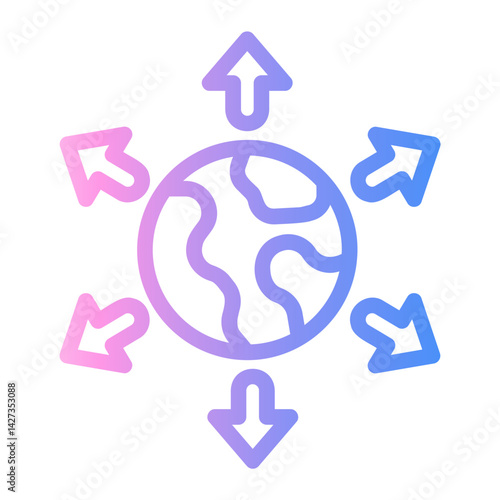 market Line Gradient Icon