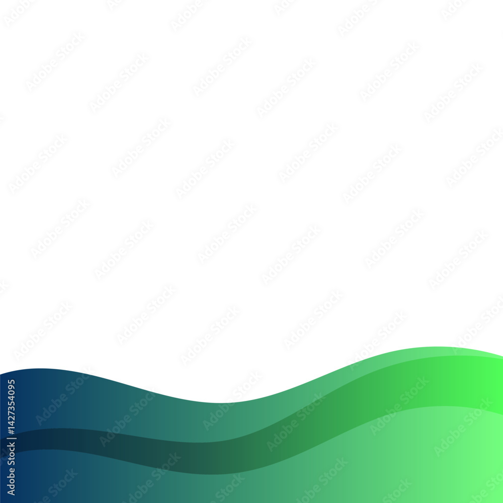 Fototapeta premium Footer Gradient Wave Shape