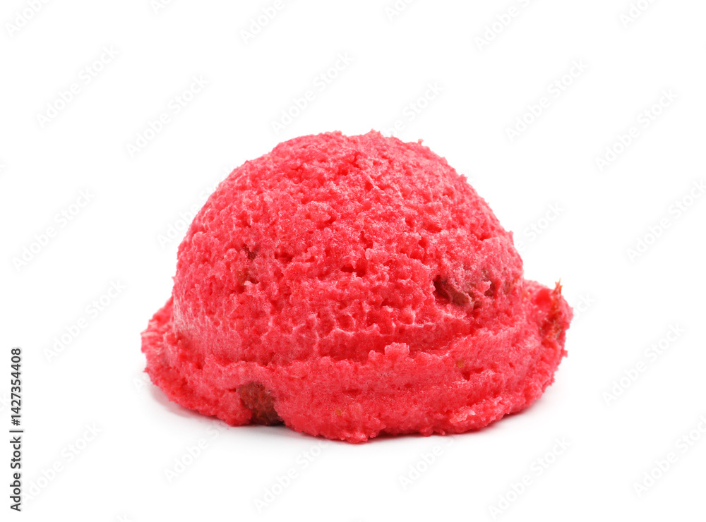 Obraz premium One scoop of delicious ice cream isolated on white