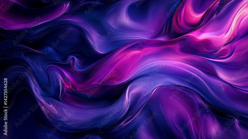 Abstract Swirling Textures: Electric Violet and Deep Blue Hues Abstract Swirling Textures: Electric Violet and Deep Blue Hues