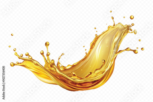 liquid beautiful coocking oil splash  isolated on a transparent background, liquid  oil splash, flying liquid oil on the air cut out isolated on transparent background