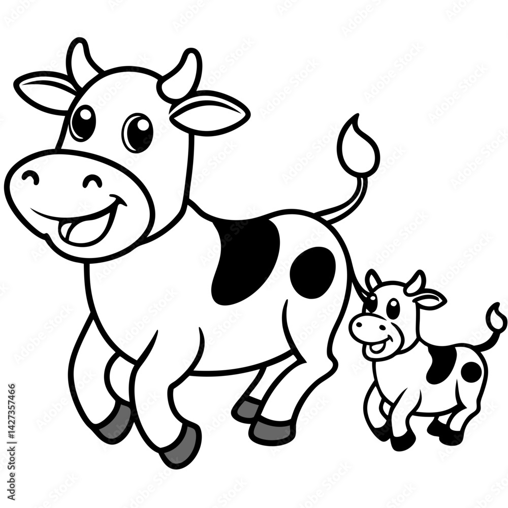 cute cow cartoon animal vector cute cow cartoon animal vector