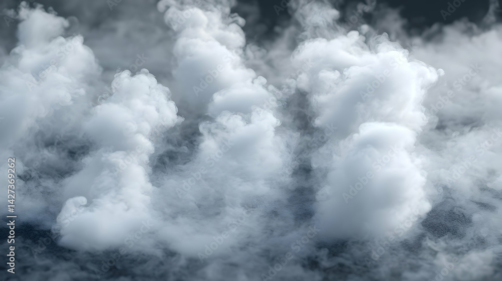 Obraz premium Abstract White Smoke Clouds On Dark Background