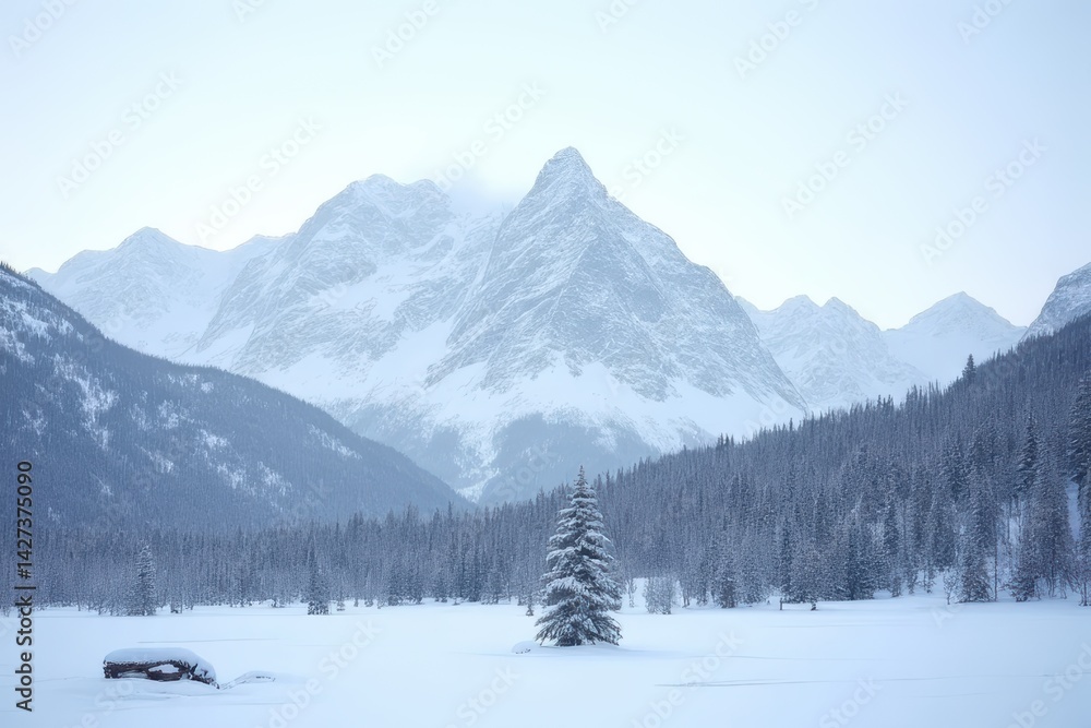 Fototapeta premium Alpine Scenery in Winter