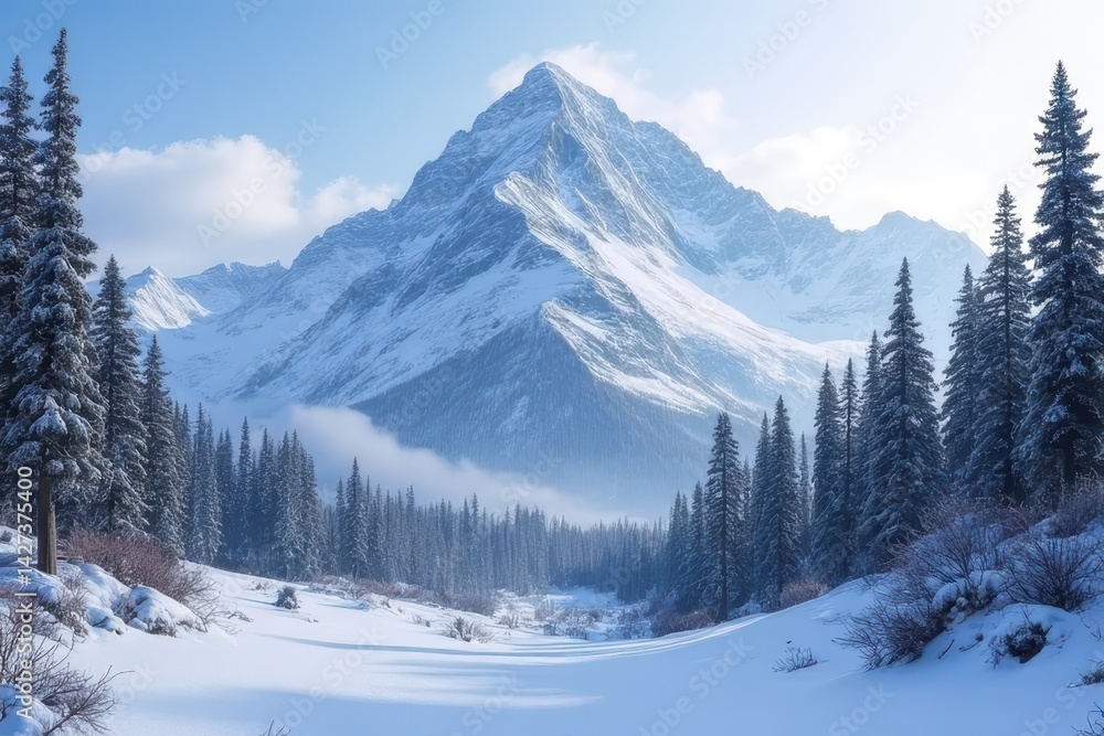 Alpine Winter Scene Alpine Winter Scene