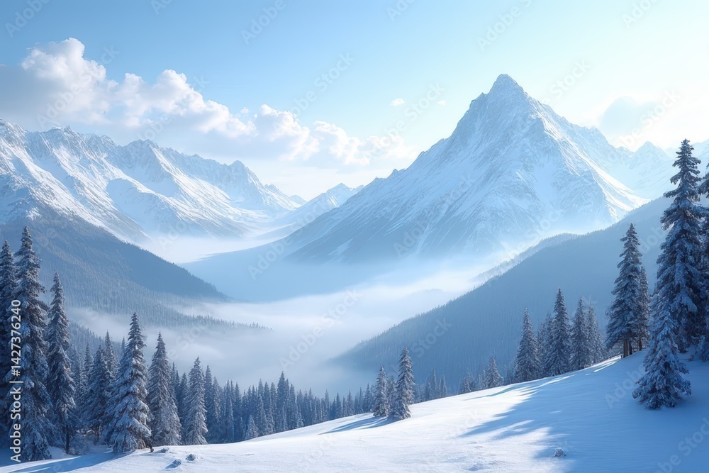 Fototapeta premium Mountain Summit Panorama