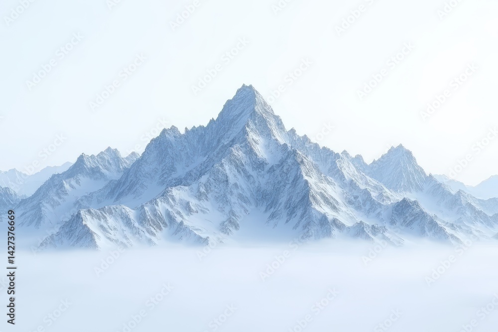 Fototapeta premium Mountainous Winter Scene