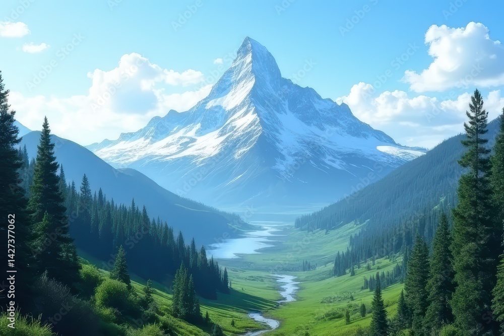 Fototapeta premium Snow Mountain Landscape