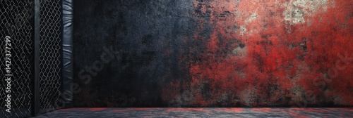 Grungy Cage Fight Room.