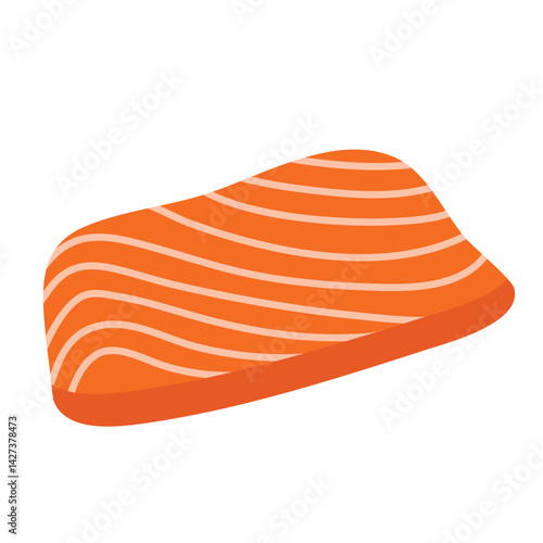 salmon sashimi, Illustration of a Salmon Fillet