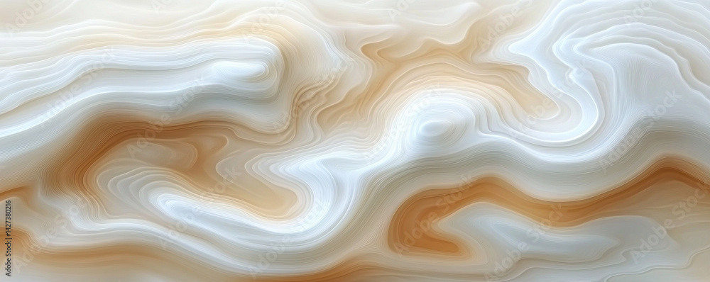 Fototapeta premium The image is a close up of a wave with a brownish tint. The wave is long and has a lot of detail, making it look very realistic