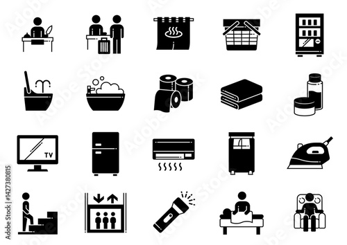 ホテルアメニティアイコン02　Hotel Amenities icons