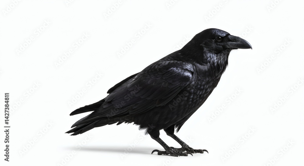 Raven isolated on white background Raven isolated on white background