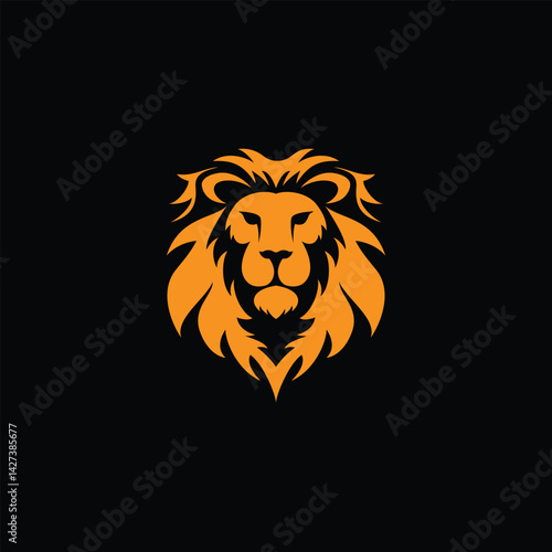 Lion head logo vector design illustration, mascot design for yout business