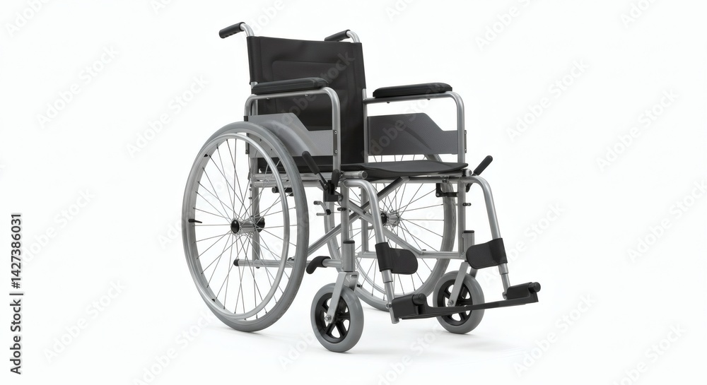 Fototapeta premium Wheel chair isolated on white background