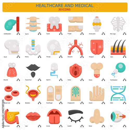 medical icons set