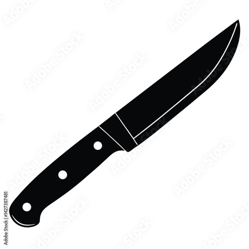 isolated Black vector Plamber Element utility knife WIith White Background