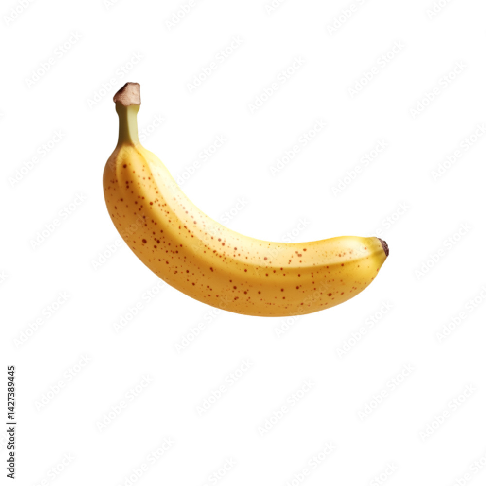 Ripe Banana Isolated on Black Background, Ripe Banana Isolated on Black Background,