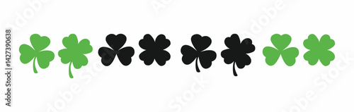 Shamrock vector icon. leaf clover flat vector icon. Vector EPS.