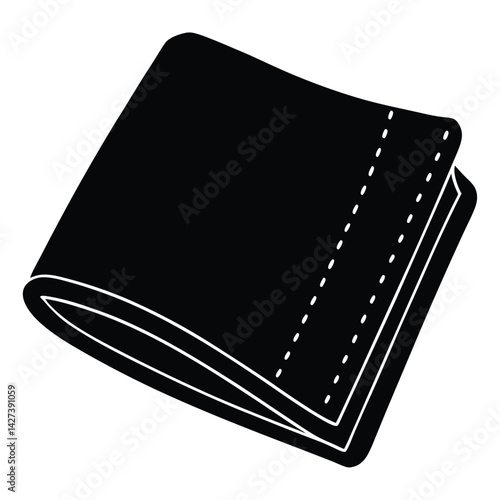 Isolated Black vector Tailer Element fabric swatch book With White Background