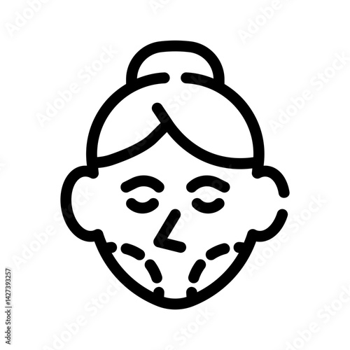 cheek line icon