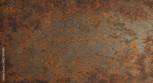 Wallpaper Mural Heavily Scratched and Weathered Metal Surface with Rust Patina Torontodigital.ca