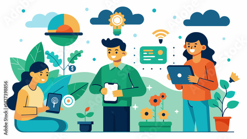A worldwide competition for youth to design and prototype a smart farming system that uses sensors and data analysis to optimize crop growth and. Vector illustration