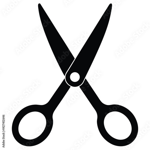 Isolated Black vector Tailer Element pinking shears With White Background