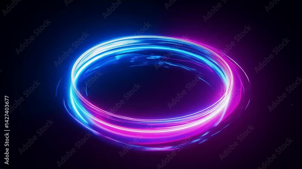 Neon Light Ring: A vibrant and dynamic composition featuring a glowing neon light ring, creating a mesmerizing visual effect that embodies energy and futuristic aesthetics. Neon Light Ring: A vibrant and dynamic composition featuring a glowing neon light ring, creating a mesmerizing visual effect that embodies energy and futuristic aesthetics.
