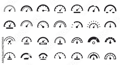 Assorted speedometers dials and gauges