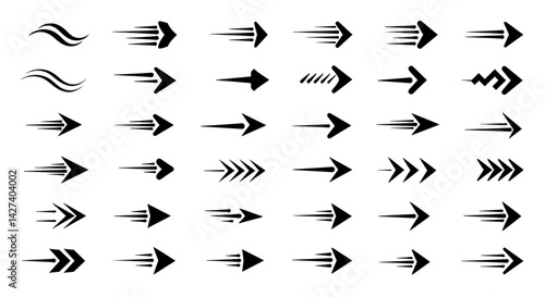 Dynamic arrow variety Directional motion set