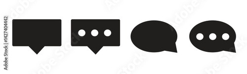 chatting icon, simple text cloud icon.