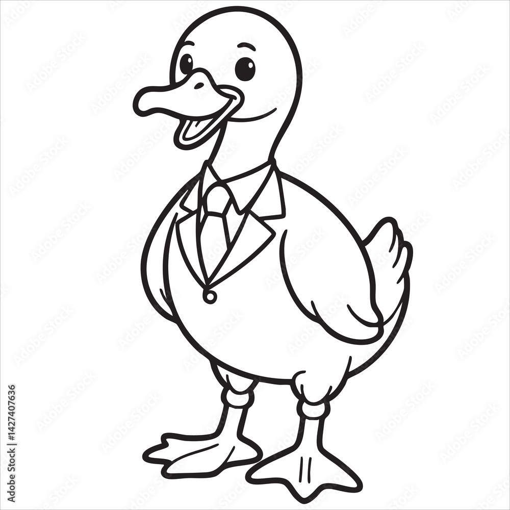 Dapper duck in a suit formal attire Dapper duck in a suit formal attire