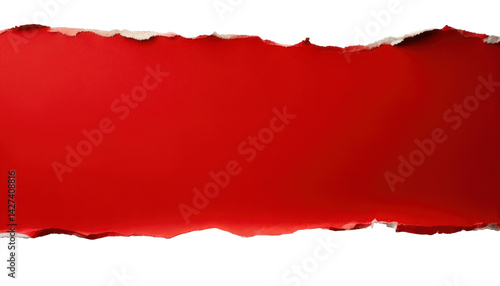 Wallpaper Mural Torn red paper with shadow. Isolated Torontodigital.ca